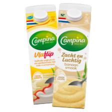 Campina vlaflip, zacht en luchtig of slagroom vla